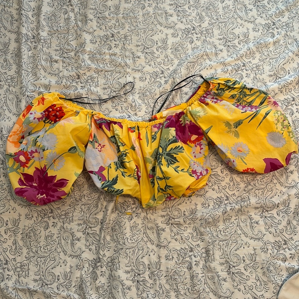 Yellow floral top